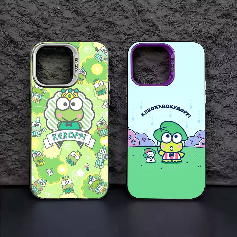 Cute Cartoon K-Keroppis Phone Case Color Silver Shell For LPhone 17 16 16e 15 14 13 12 11 Pro Max Plus