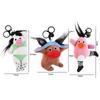 Stuffed Big Eyes Fabric Doll Key Chain PP Cotton Ugly Doll Pendant  Unisex