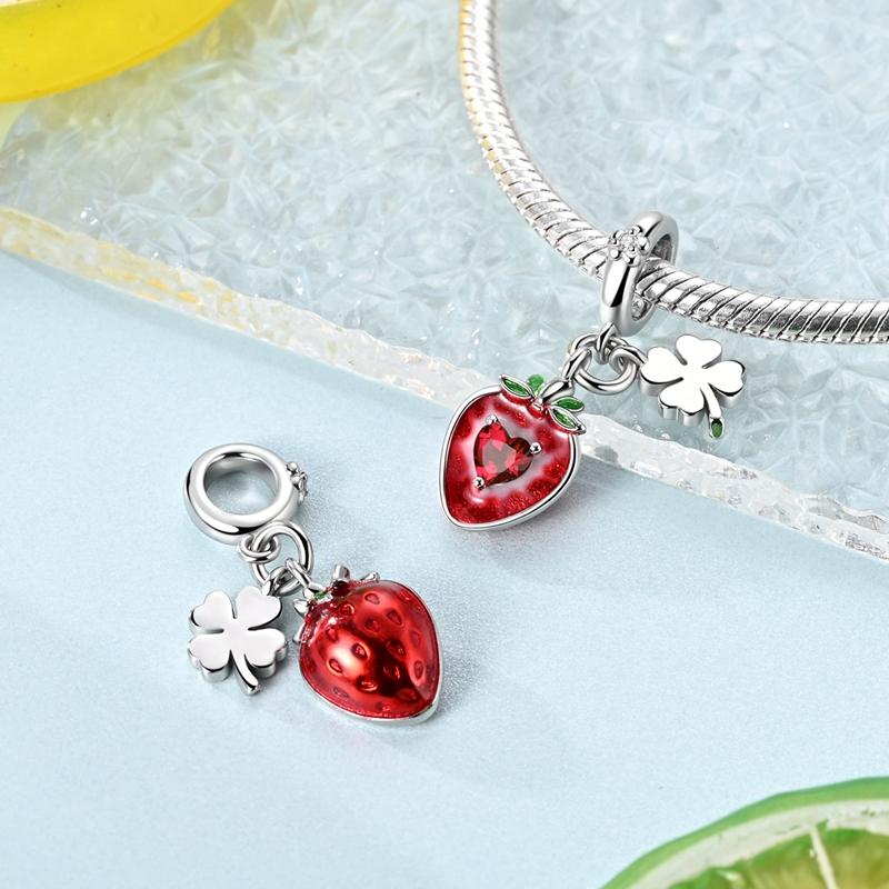 925 Silver Tempting Fruit Serie Charms Pendants Fit For Necklace Original Bracelet DIY Birthday Women's Party Fine Gift