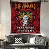 Def Leppard Union Jack Tour Tapestry Fashion Print Background Cloth Background Cloth Homestay Soft Decoration Tapestry Wall Decoration