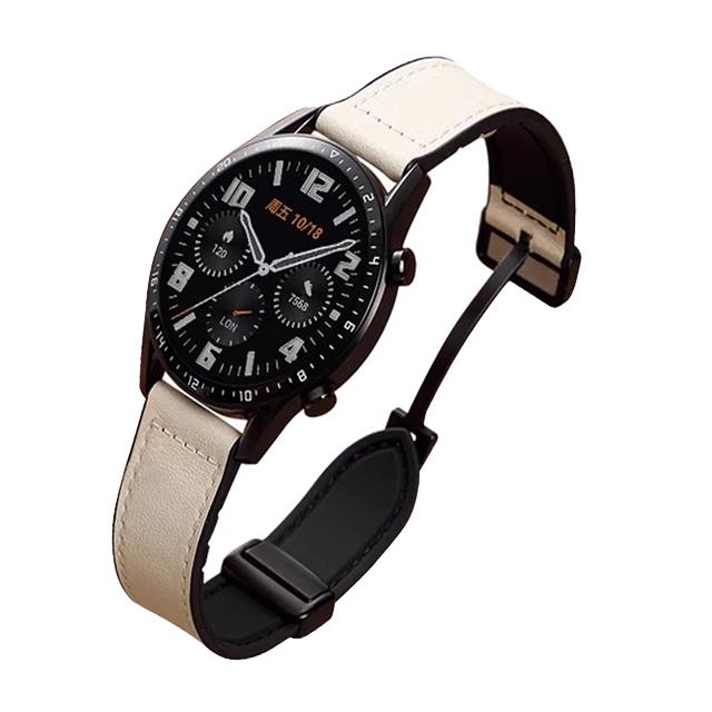 Leather Silicone Strap For Huawei Watch GT 5 46mm 41mm Sports Band Magnetic Leather Watchband For Huawei GT5 GT4 GT3 GT2 GT2e