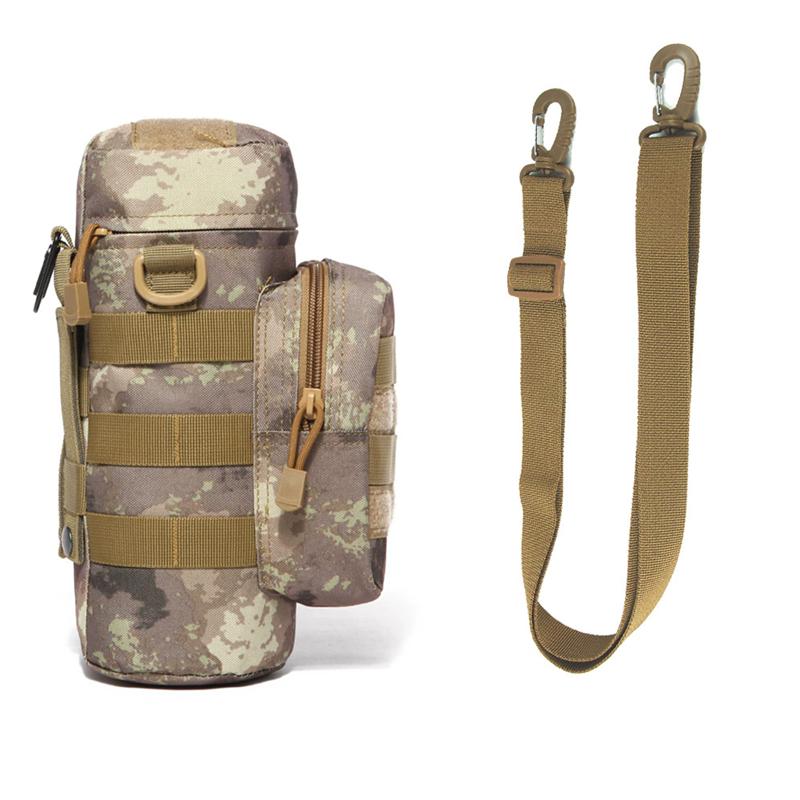 Тактическая сумка для бутылки с водой Molle, держатель для путешествий, кемпинга, пешего туризма, велоспорта, рыбалки, охоты, бутылки с водой, переноска для чайника