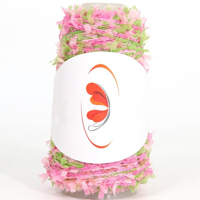 50G Rainbow Butterfly Paper Yarn Colorful Fancy Blend Partner Thread Hand Knitting Summer Baby Scarf Hat Doll Sweater Supplies