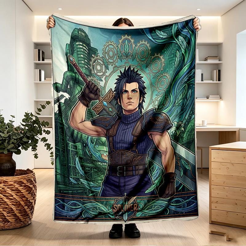 Final Fantasy Print Blanket - Soft & Comfortable, for Bedroom, Travel, Sofa, Home Decoration - Birthday Christmas Gift for Friend