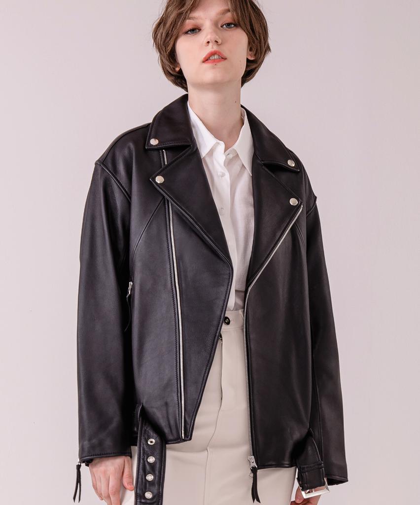 Flask Lambskin Oversized Rider Jacket - Unisex