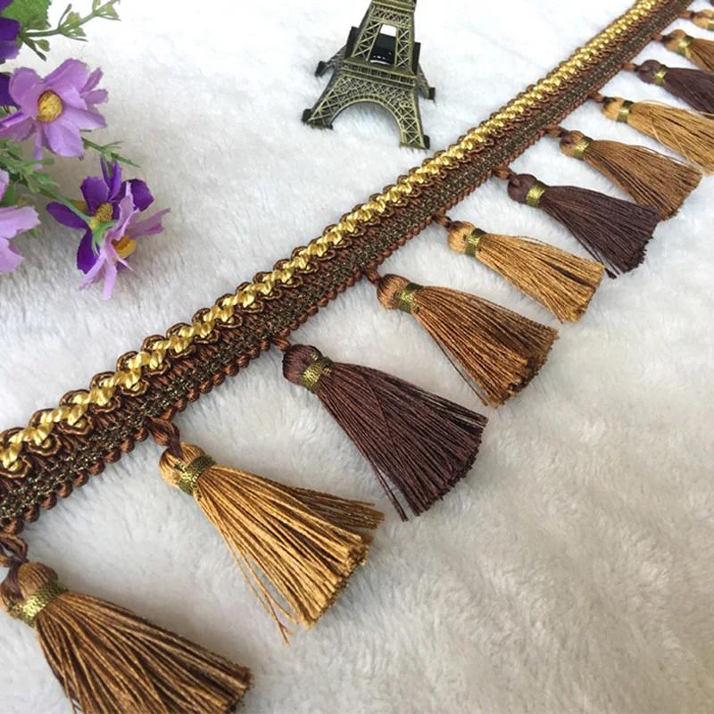 1/2/3 Meter European Style Curtain Tassel Lace Trims Fabric Diy Sewing Accessories Fringe Sofa Upholstery Decor Material Craft