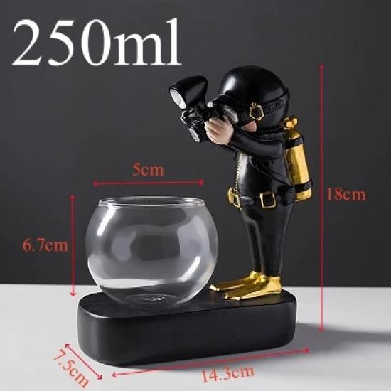 250ml Creative Astronaut Cocktail Glasses Personalized Juice Beer Cup Luminous Mixed Wine Cup Special Drink Glass Cocktail Set
