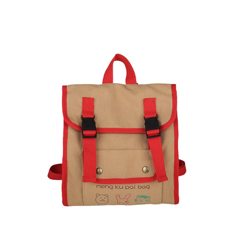 Canvas Breathable Stylish Backpack For Children With Fun Animal Prints For School Use