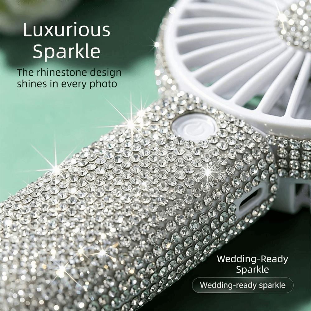 Sparkling Imitation Mini Portable Fan Cute Design Personal Fan Portable Use