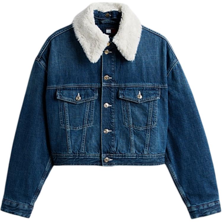 Tommy Hilfiger Tommy Girl Серия Cool Американская Короткая Легкая Хлопковая Куртка Джинсовая Женские куртки DW0DW22485-1CE