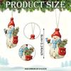 9Pcs Christmas Pendents Set Cartoon Wooden Snowman Ornament with Lanyard Festive Christmas Party Pendant  Home DIY Decoration