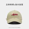 Three-dimensional embroidered baseball cap for women, enlarged and deepened in spring and autumn, wide brim, small and versatile peaked cap