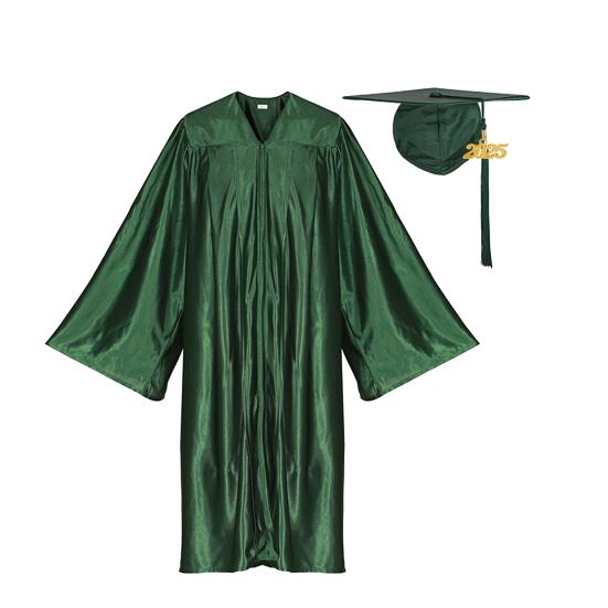 Форма бакалавра 2025 года с золотыми висячими ушами и шляпой-шипом унисекс для выпускного фотосессии