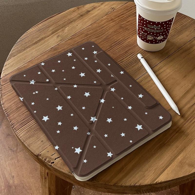 IPad Case Mini Air Pro 11 Inch Magnetic Pencil Holder Anti-Bend Cartoon Star Animal Design