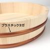 Tachibana Container Sushi Sushi Natural 27cm Wide x 27cm Deep x 7cm 3 Cups Plastic Made in Japan Tub, Hand-Rolled Set, Wood, High, Approx. (SP