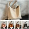 Anti-Splash Water Soft PU Tote Bag Elegant French Underarm Bag Solid Color Handbag  Work