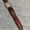 Б/у Рабочий item CITIZEN Citizen Hennessy мужские часы квадратные TANK танк Римская цифра кожаный ремешок Винтаж