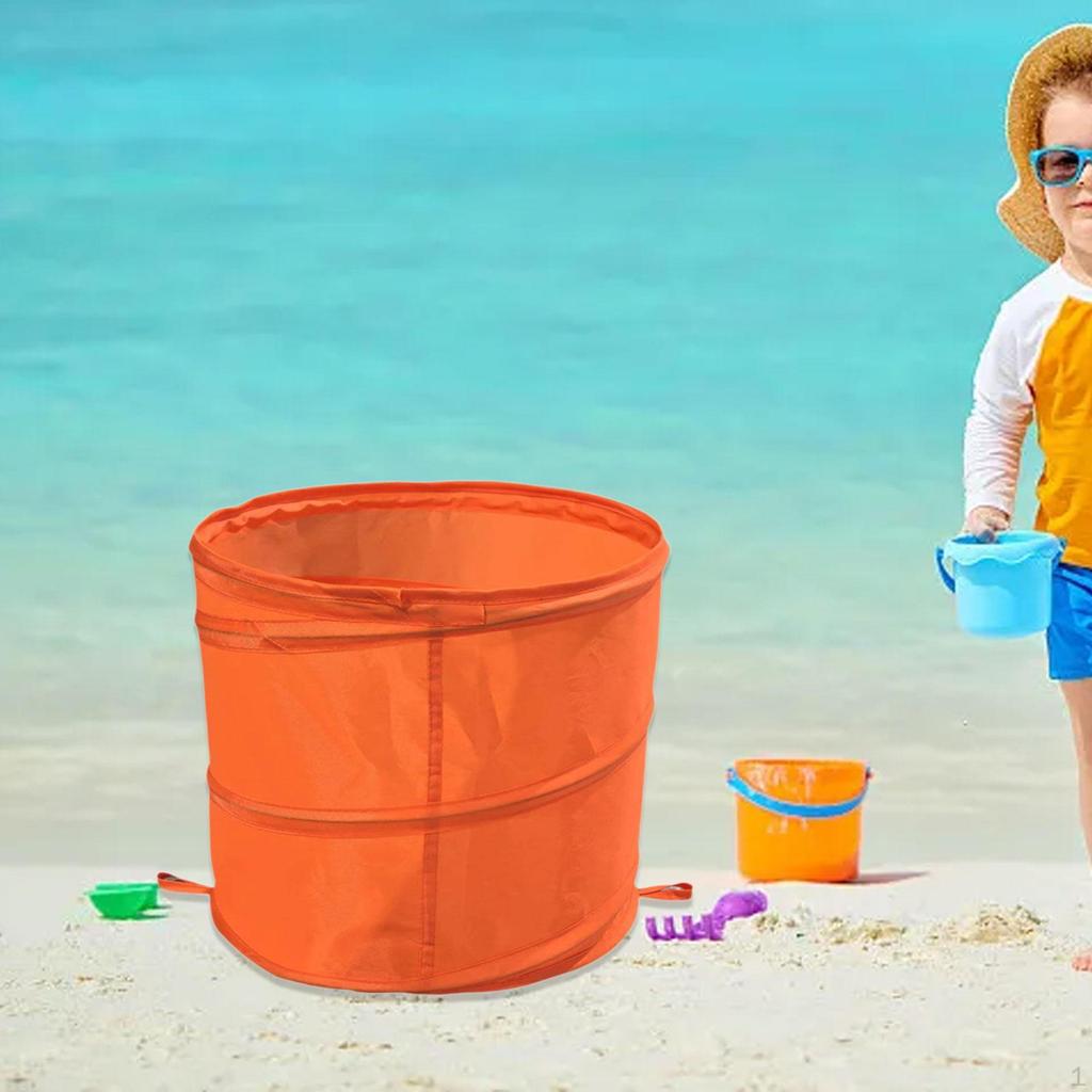 Ведро для гольфа для заднего двора, легко хранить, складное хранилище из ткани Оксфорд для помещений и улицы, для семьи