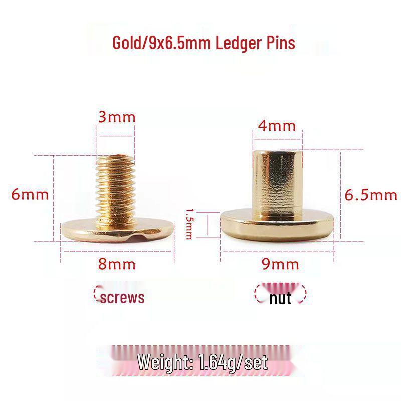 Сумка-винт из нержавеющей стали «папа-мама» с пряжкой из чистой меди и заклепками с плоской головкой, аксессуары для фиксации