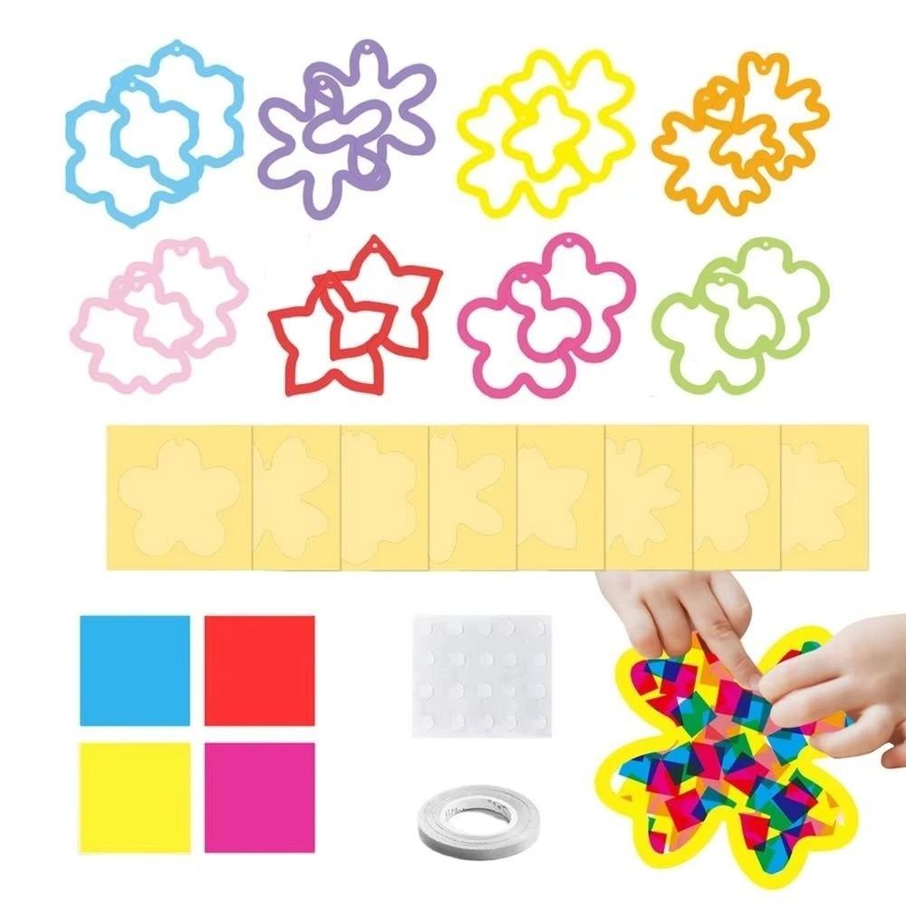 Creative Easter Decoration Colorful DIY Window Decor Kit  Home Glass Window