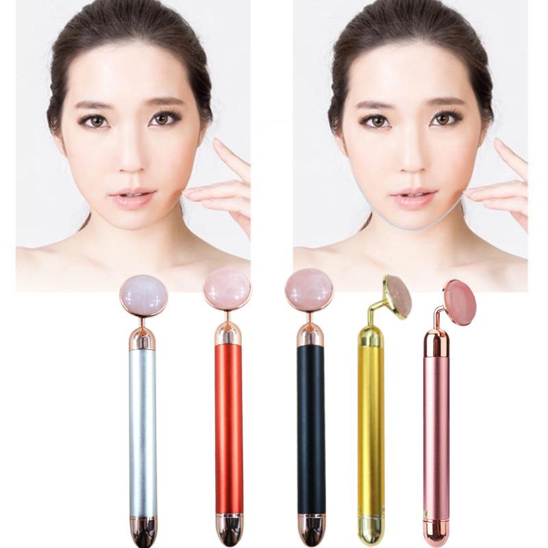 Премиальный электрический нефритовый бьюти-роллер с вибрационной функцией для ухода за лицом и расслабления
