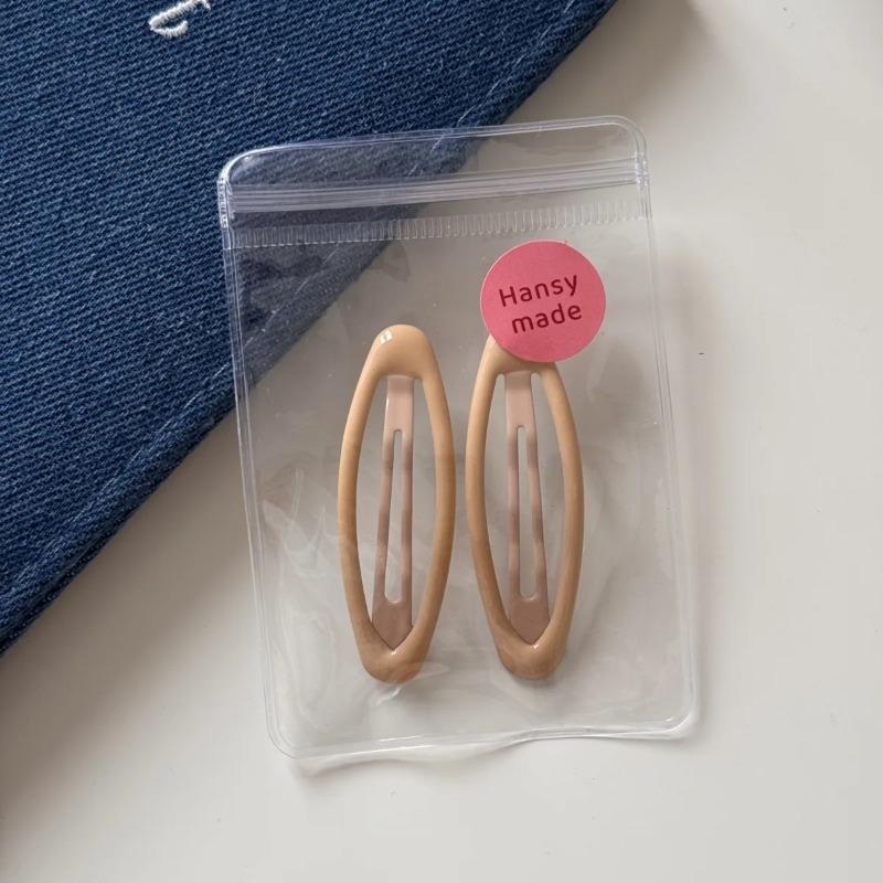 2 Pcs Fashion Hair Clips for Women Leopard Print Dripping Oil Water Drop BB Clip Bangs Clip New Cute Girl Oval Hairpin Edge Clip