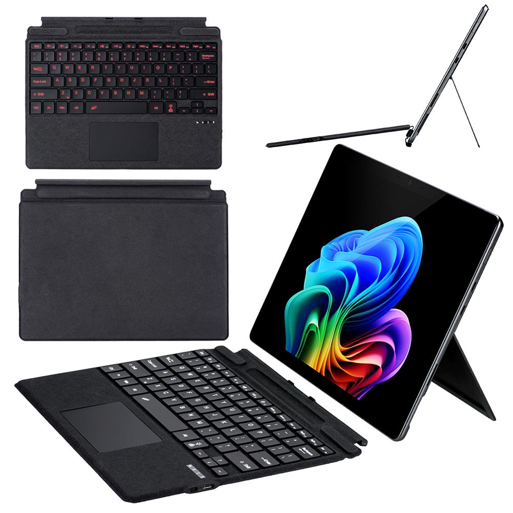 Magnetic Keyboard for Surface Pro 11/10/9/8/X Slim Bluetooth Wireless Keyboard With Touch Pad, Pen Slot, Backlight,Type C Charge