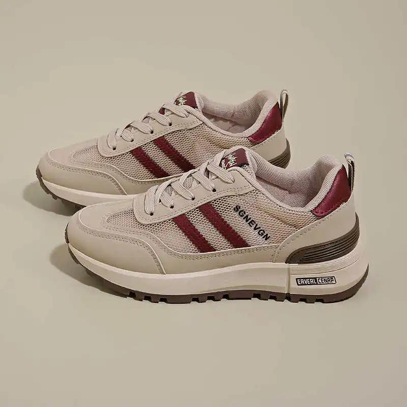 Мода Круглый Носок Увеличивает Рост Самые Продаваемые Вулканизированные Кроссовки Женские Тренды Женские Туфли для Гольфа Спорт Люксовый Бренд На Каждый День