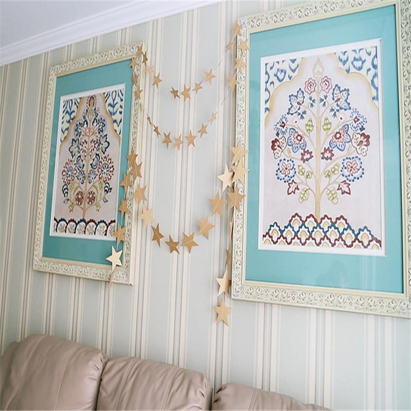 4 м Длинная бумажная гирлянда со звездами для свадьбы, дня рождения, вечеринки, детского душа, декора MIT