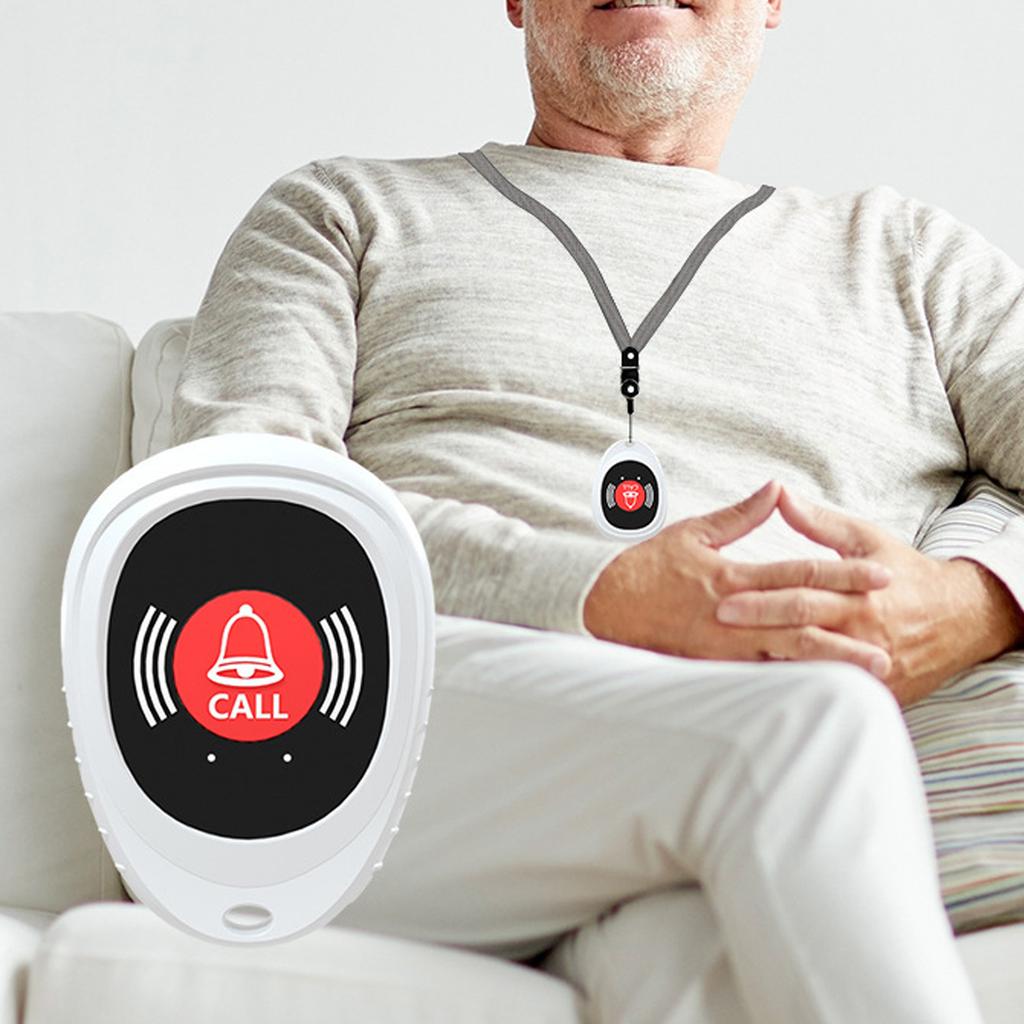 Wireless Caregiver Pager Call Button Professional Re able 3280.8ft Range Nurse Call System for Elderly Patient Monitoring SOS Alarm System