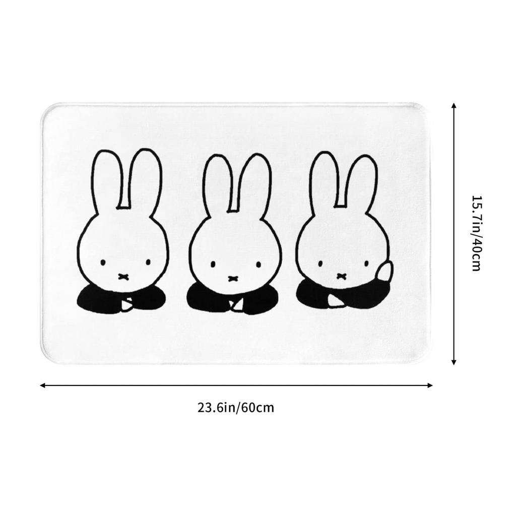 Миффи вход и полностью идеально для помещений и улицы Пушистый коврик для ванной двери для удаления грязи и дома 40х60см, стильный, нескользящий, моющийся, быстросохнущий,