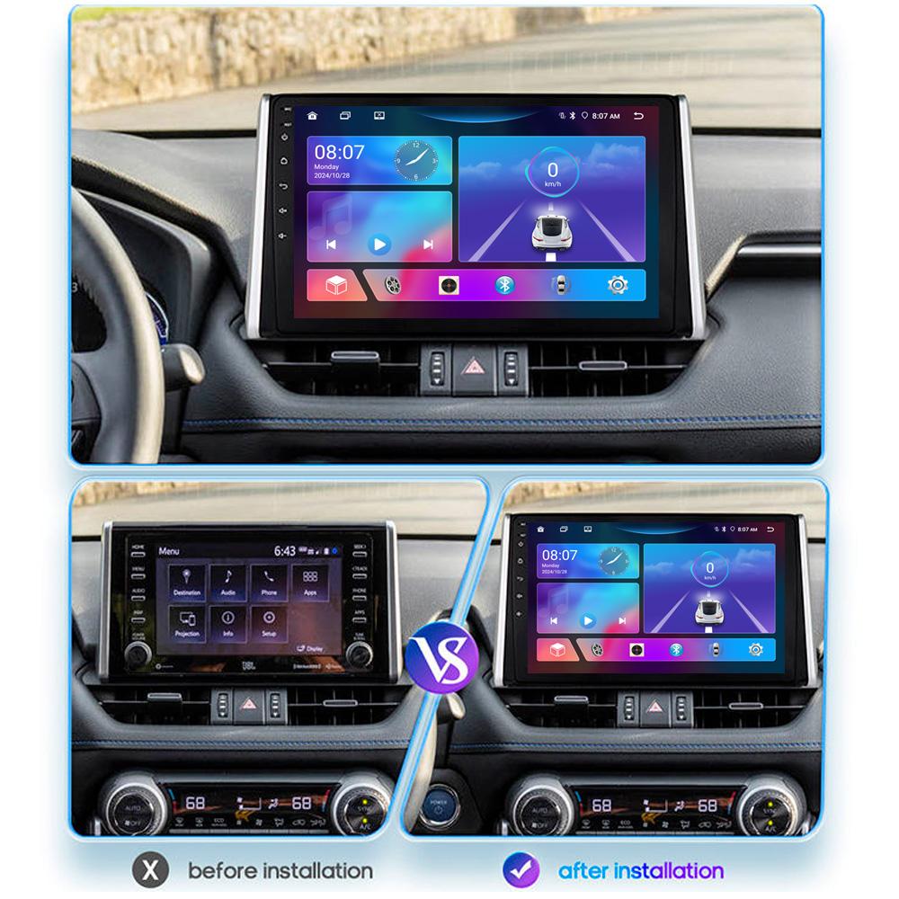 Для Toyota RAV4 2020+ Навигация GPS Android Автомагнитола Мультимедийный плеер Стерео wifi+4G Carplay Авто видео