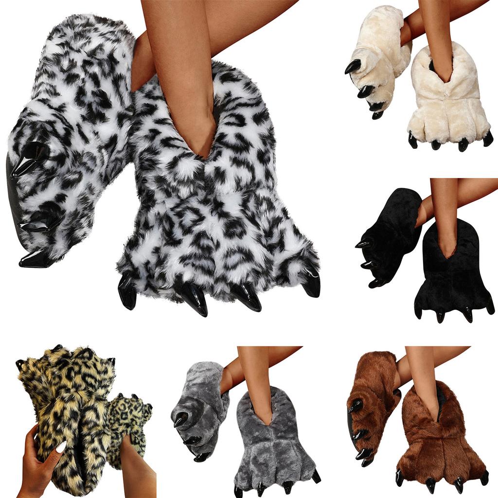 Хлопковые тапочки для влюбленных, теплая обувь, мужские и женские домашние плюшевые тапочки