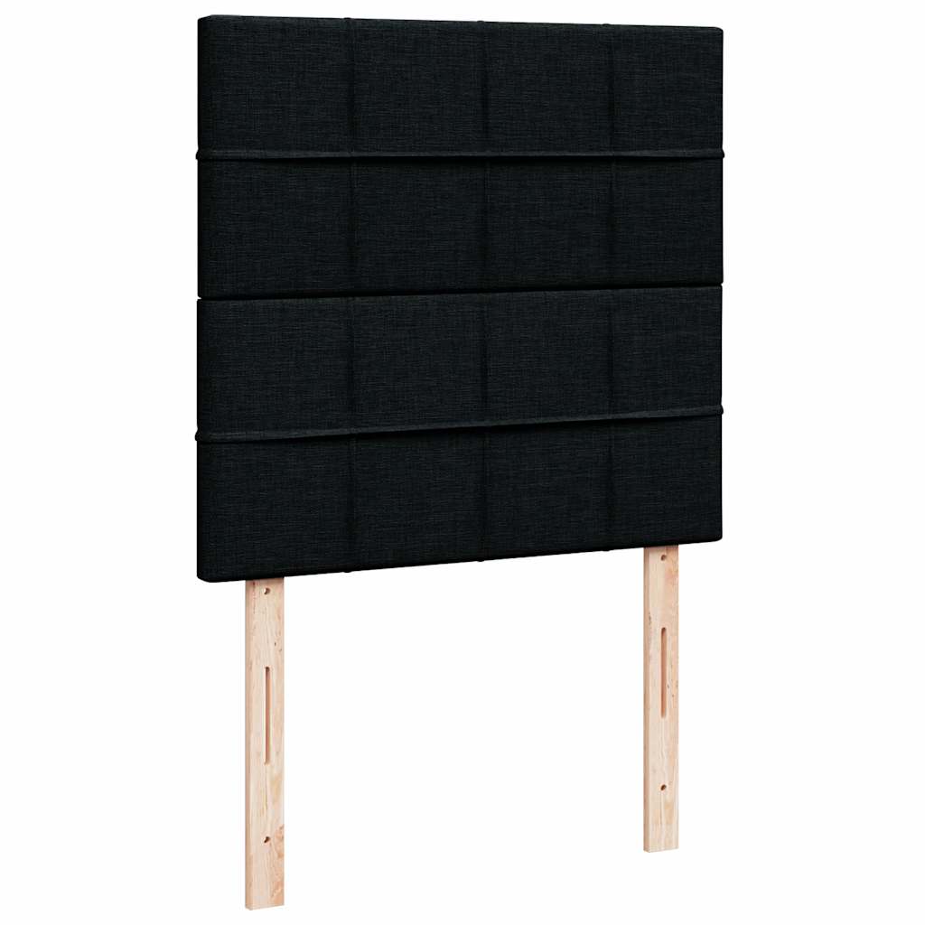 Box Spring Bed with Mattress Black 90 x 190 cm Fabric