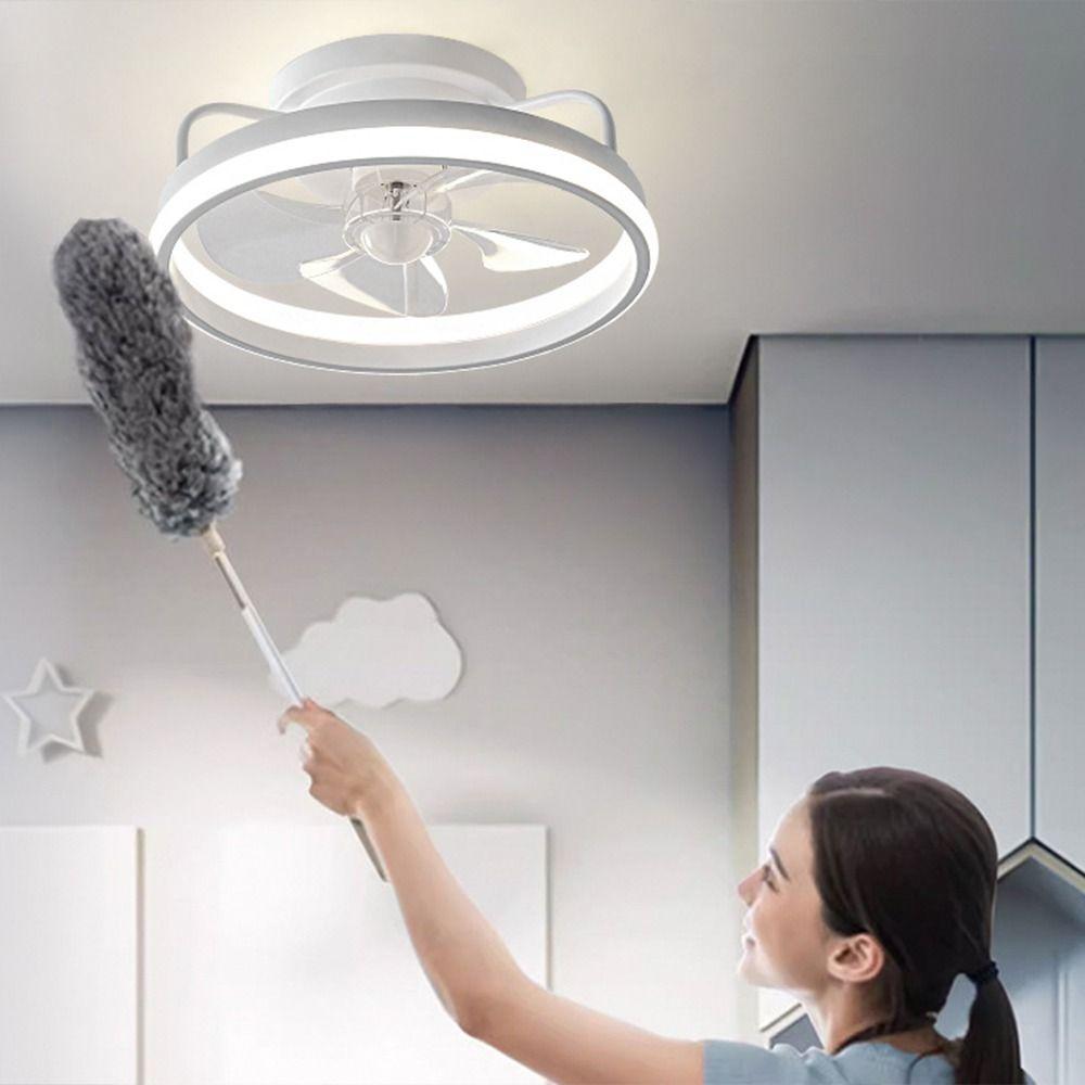 Stepless Dimming Ceiling Lamp 2 In 1 Electric Cordless Fan Creative Ceiling Fan Office