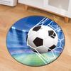 Sports Football Door Mat Household Non-Slip Round Floor Mat Living Room Coffee Table Bedroom Carpet