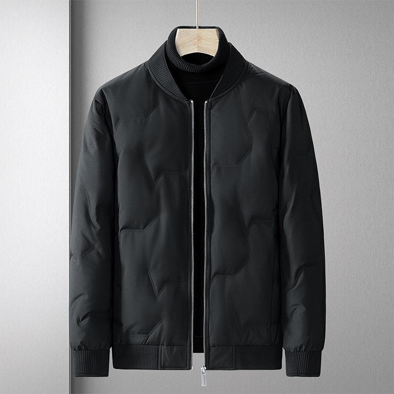 Down Jacket Men's Winter New Fashion Fashion Stand Collar Loose Light and Warm Casual Bread Jacket Trendy Brand Men's Clothing