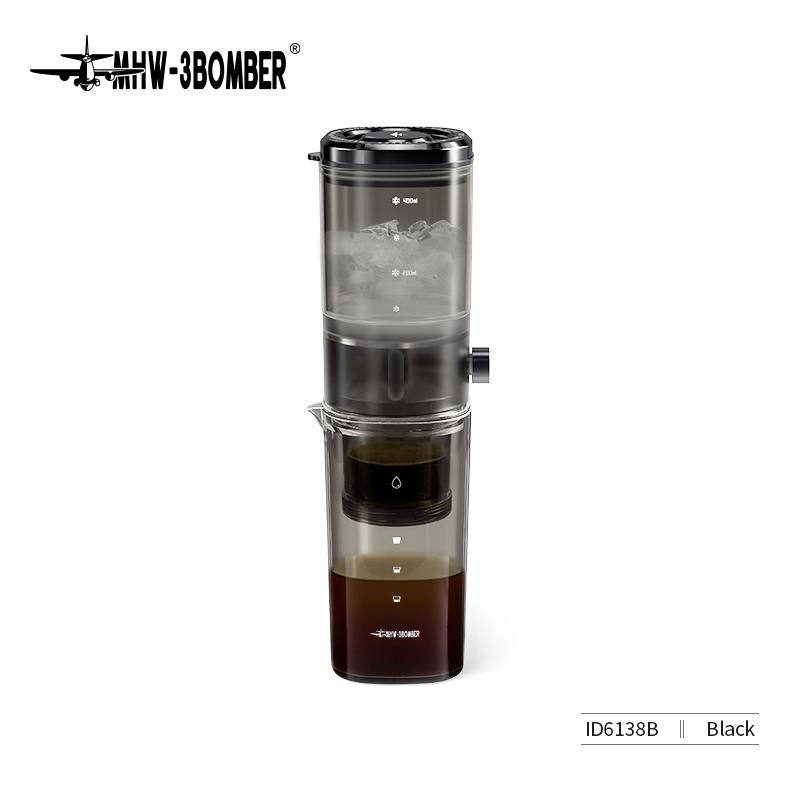 MHW-3BOMBER Cold Brew Coffee Maker 400ML Ice Coffee Dripper Control Flow Iced Coffee Tea Brewer Coffee Pot Home Barista Tool