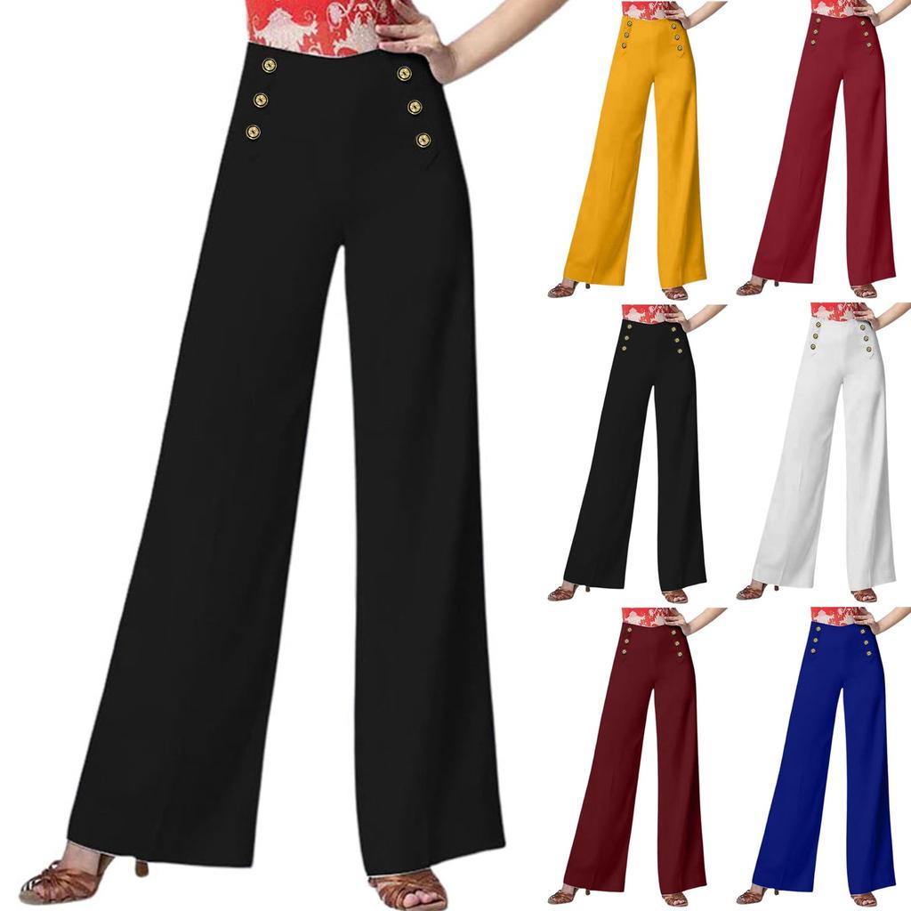Women's Cotton And Hemp Bloomers Literary Loose Casual Elastic-leg Pants Long Trousers