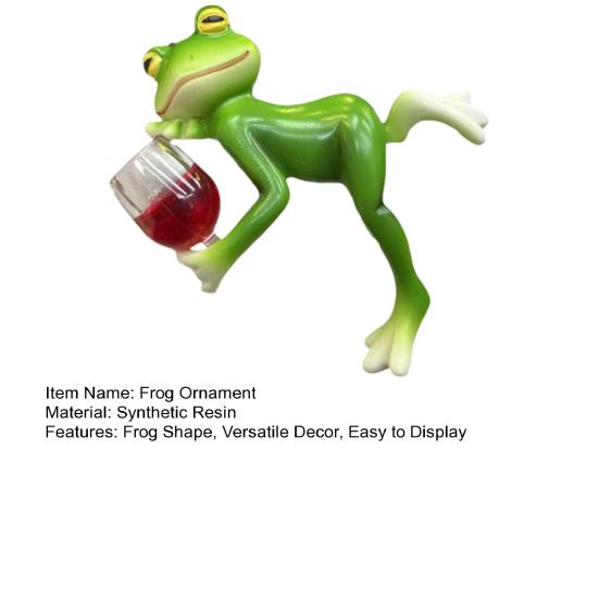 Frog Ornament Resin Decorative Cartoon Animal Hand-Painted Sitting Lying Down Standing Frog