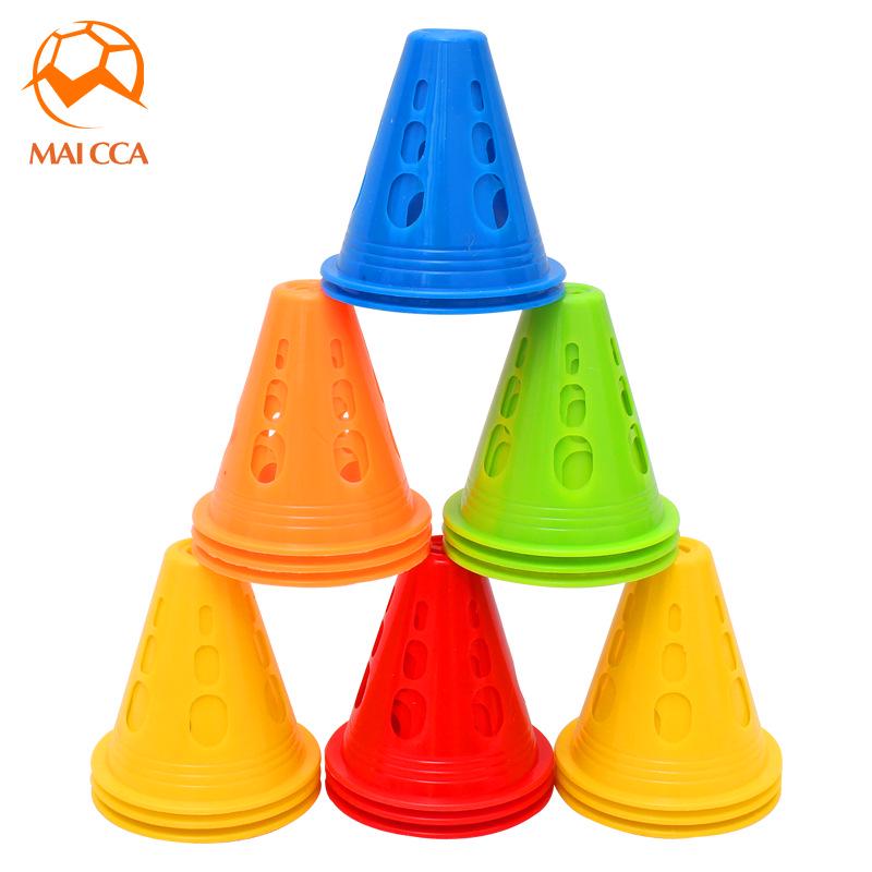 Colored Windproof Skate Cones - Semi-Soft Dome Markers for Roller and Ice Skating Obstacles
