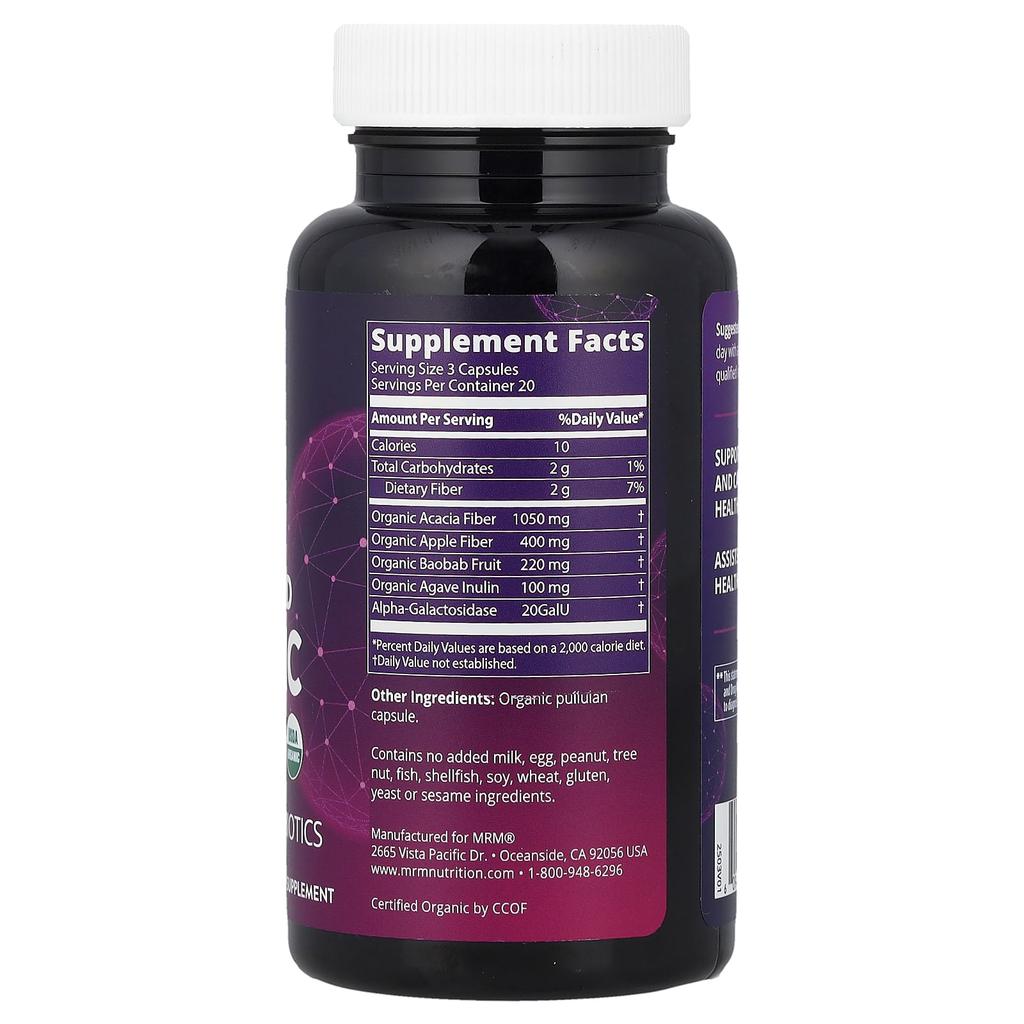 MRM Nutrition, Whole Food Organic Fiber, 60 Veggie Capsules