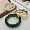 Ingemark 3 Styles Boho Resin Thick Chunky Bangles for Women New Trend Punk Stacking Up Arm Bracelets Couple Daily Party Jewelry