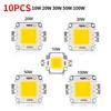 10pcs LED Chip 10W 20W 30W 50W 100W DC 12V 32V 36V Backlight Diode Lamps Beads LED Matrix For DIY Flood Light Bulbs Spotlights