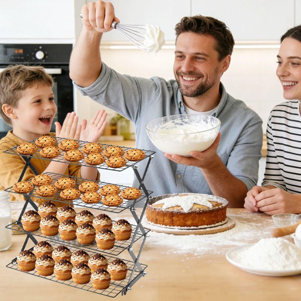 Black Silver Cooling Rack Wire Grid Grid Holder High Quality Baking Cooling Tray  Baking