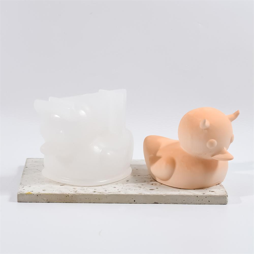 3d Форма для свечей из силикона в виде коровьего рога и утки, для изготовления гипса, животное, из смолы, аксессуары для выпечки, DIY, для ароматерапии, для мыла и свечей