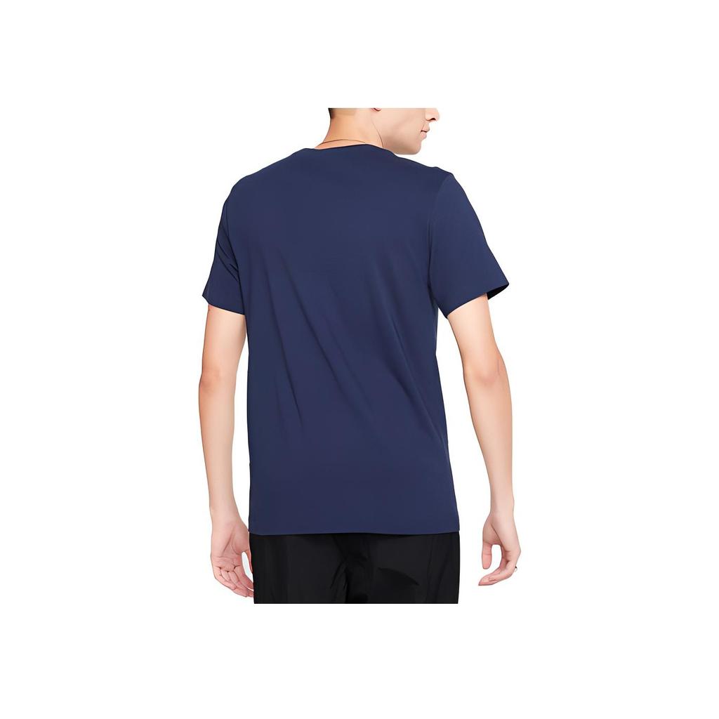 Nike Спортивная одежда Ramen Print Short Sleeve Celebrity Neck Knit T Shirt Men Tops Blue CI6302-410