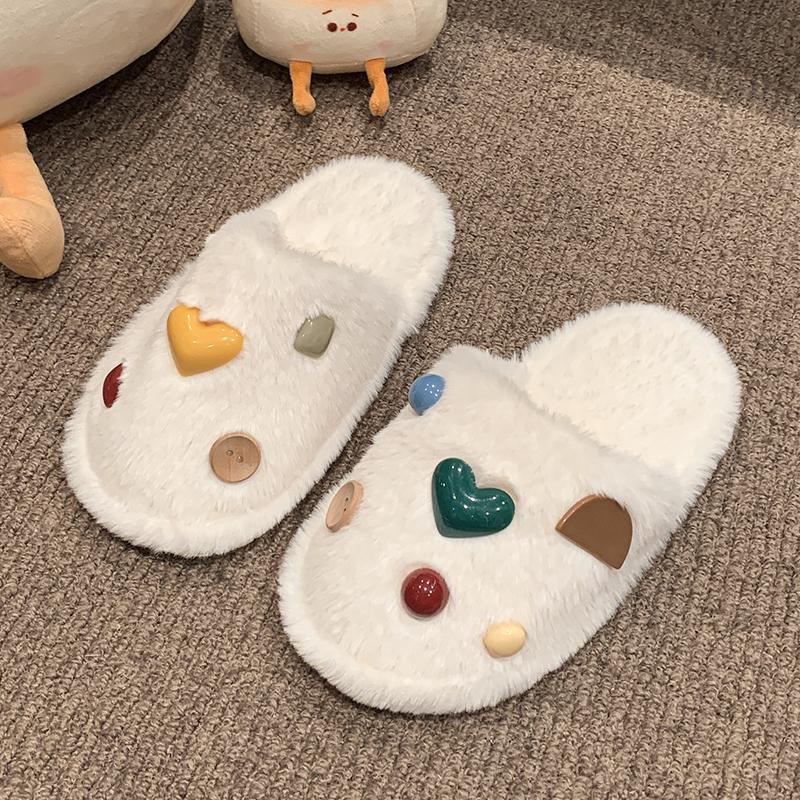 Детские тапочки для дома Sweet Heart для девочек зимние меховые тапочки мягкие пушистые универсальные детские модные повседневные туфли на плоской подошве тренд