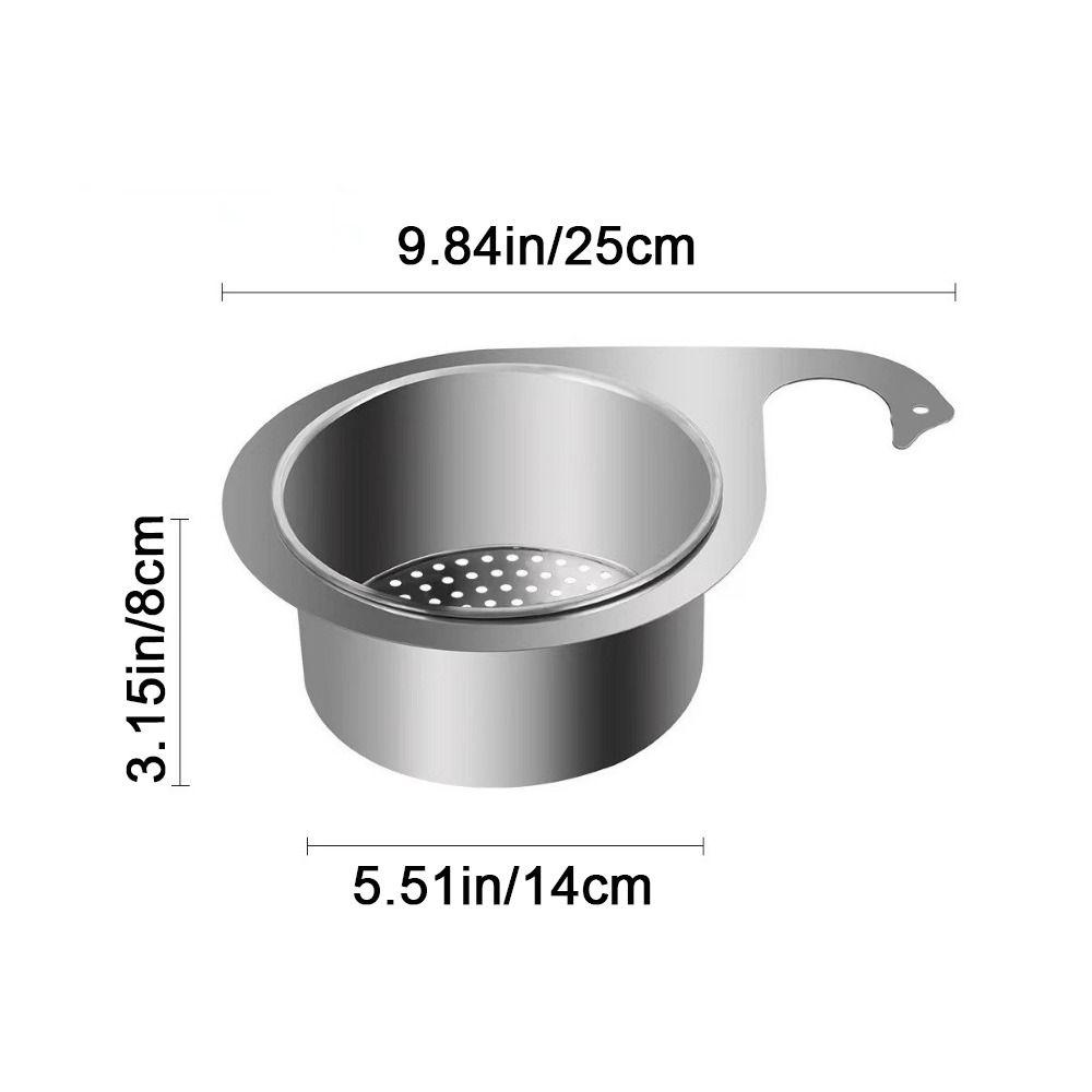 Stainless Steel Swan Shape Sink Drain Basket Dry Wet Separation Sink Drain Filter  Kitchen