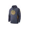 Nike NBA Golden State Warriors Logo Print Pullover Hoodie Men Hoodies Gray AJ2850-471